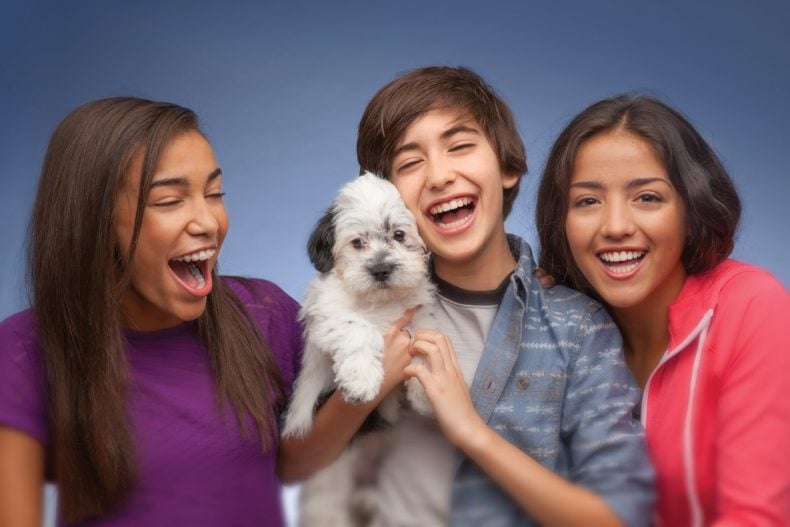 Friends smiling